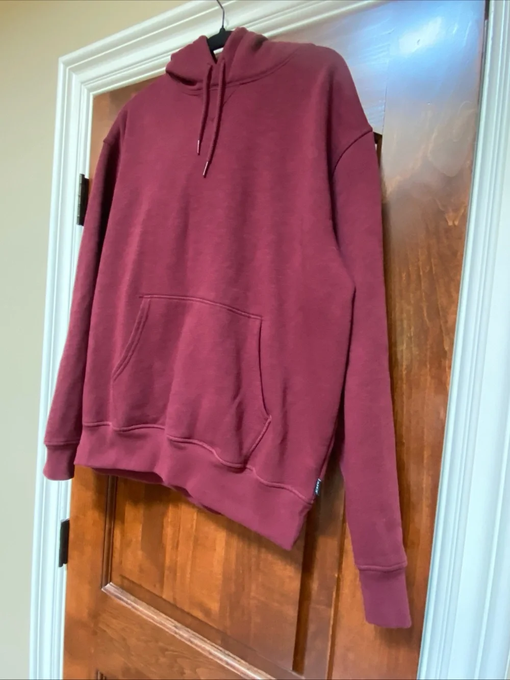 J. Crew Men’s  '83 fleece hoodie in burgundy Sz M